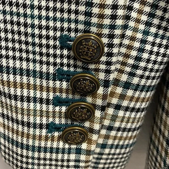 Antonio Melani Plaid Double-Breasted Blazer size 0 XS - Picture 3 of 3